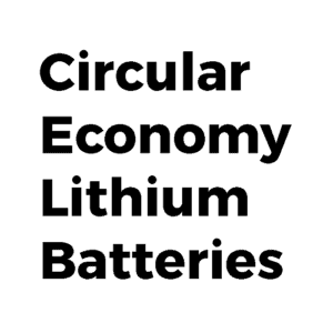 Circular Economy Lithium Batteries Swiss Battery LOGO white Black